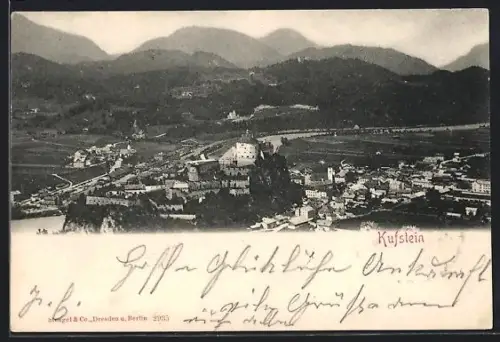 AK Kufstein, Panorama mit Festung und Stadt