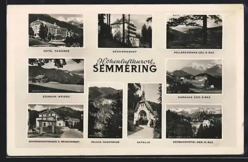 AK Semmering, Hotel Panhans, Palace-Sanatorium, Sonnwendhof