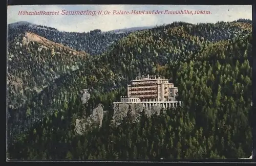 AK Semmering /Niederösterreich, Palace-Hotel auf der Emmahöhe