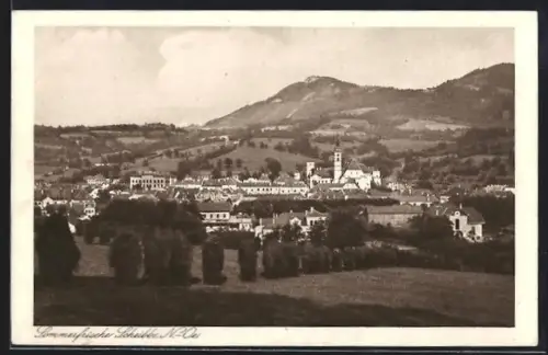 AK Scheibbs /N. Ö., Panorama mit Kirche