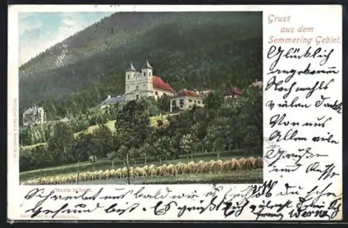 AK Maria Schutz /Semmeringgebiet, Kirche auf Hügel