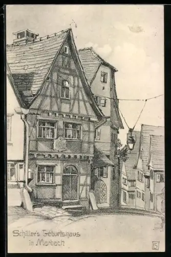 AK Marbach, Schillers Geburtshaus