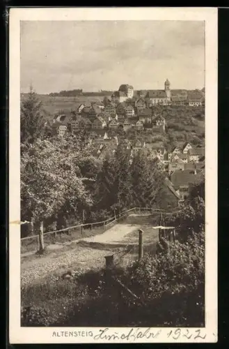 AK Altensteig, Ortsansicht mit Kirche