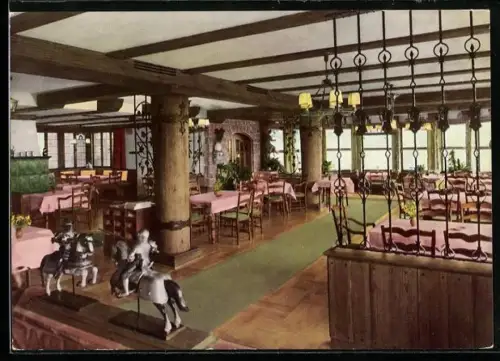 AK Bühl /Baden, Berggaststätte und Weingut Burg Windeck, Gastraum