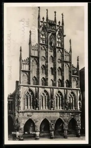 AK Münster i. W., Blick zum Rathaus