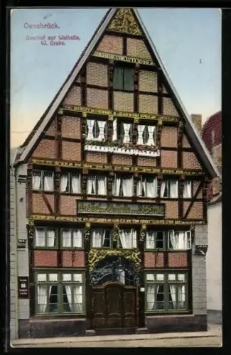 AK Osnabrück, Gasthof zur Walhalla, Inh. W. Grabe