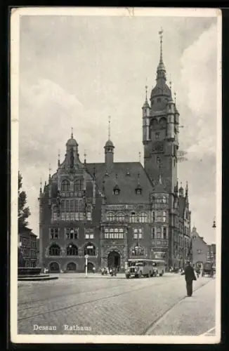 AK Dessau, Partie am Rathaus
