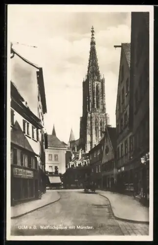 AK Ulm a. D., Walfischgasse mit Münster