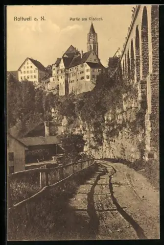 AK Rottweil a. N., Partie am Viadukt