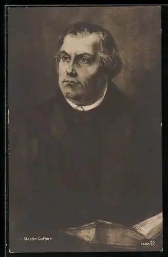 AK Martin Luther mit Bibel in der Hand