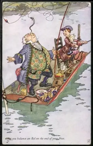 AK Alice in Wonderland, Yet you balance an Eel on the end of your Nose