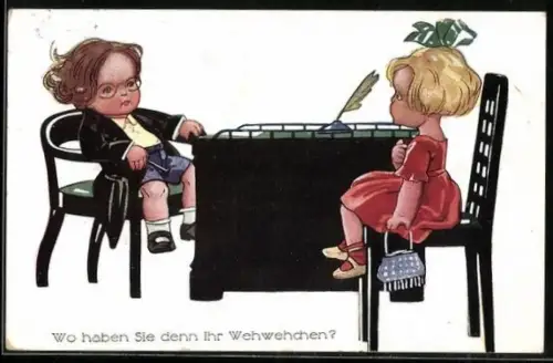 AK Kleiner Arzt befragt kleine Patientin