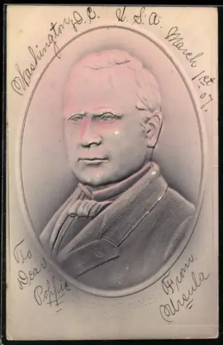 Präge-AK Porträt von Präsident der USA William McKinley