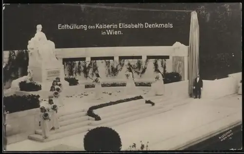 AK Wien, Enthüllung des Kaiserin Elisabeth (Sissi) von Österreich Denkmals
