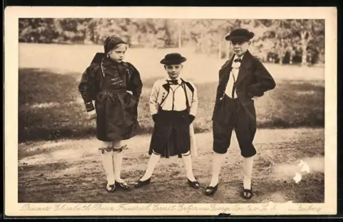 AK Prinzess Elisabeth, Prinz Friedrich Ernst, Erbprinz Georg Moritz von Sachsen-Altenburg