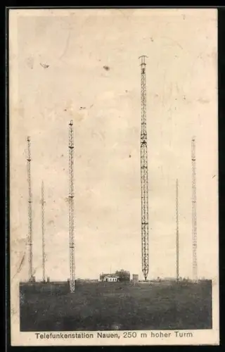 AK Nauen, Telefunkenstation mit 250m hohem Turm