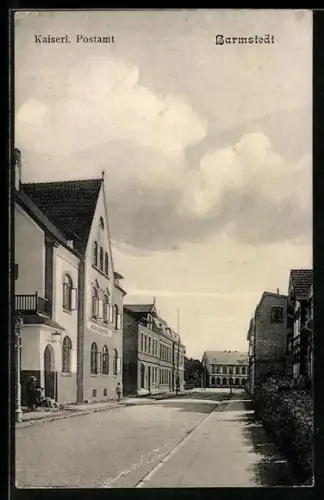 AK Barmstedt, Strassenpartie am Kaiserlichen Postamt