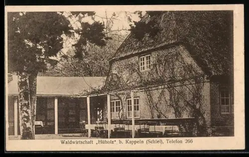 AK Kappeln /Schlei, Aussenansicht des Waldgasthofs Hüholz