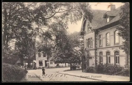 AK Reinbek, Kaiserliches Postamt, Strassenansicht