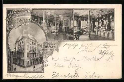 AK Lübeck, J. G. Niederegger Conditorei, Cafe und Marzipanfabrik, Inh. Johs. Köpff
