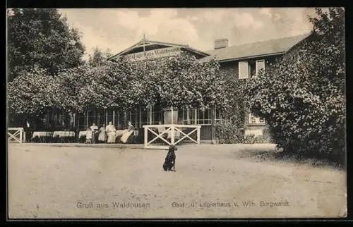 AK Lübeck, Gasthaus Waldhusen v. Wilh. Borgwardt