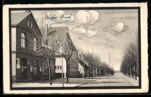 AK Schlutup, Partie in der Wesloerstrasse