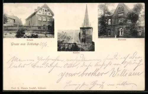 AK Schlutup, Schule, Kirche und Pastorat