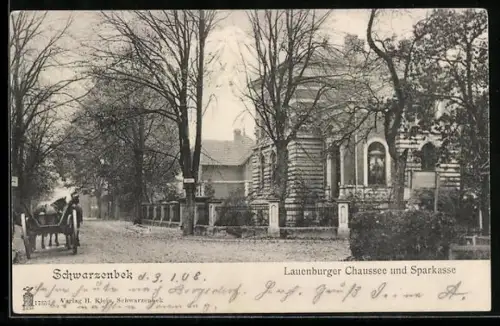 AK Schwarzenbek, Lauenburger Chaussee und Sparkasse