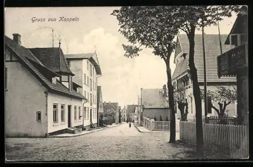 AK Kappeln, Strassenpartie mit Wohnhäusern