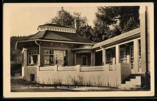 AK St. Blasien, Café Maxim, Besitzer Karl Schmidt