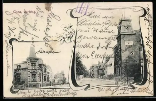 AK Unna i. Westf., Partie am Nordring, Gebäude der Bildhauerei von Ed. Naust