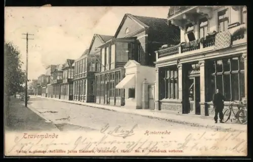 AK Travemünde, Strasse Hinterreihe