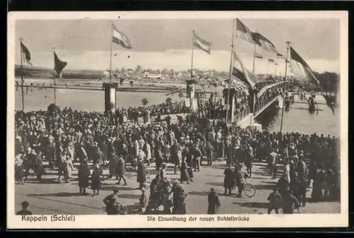 AK Kappeln, Die Einweihung der neuen Schleibrücke