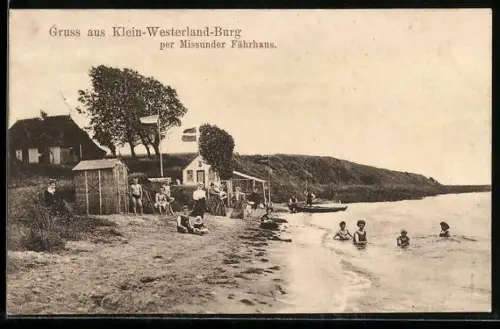 AK Brodersby /Schleswig, Gasthof Klein-Westerland-Burg per Missunder Fährhaus