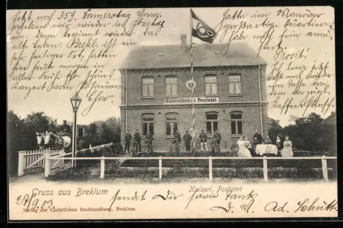 AK Breklum, Blick auf das Kaiserliche Postamt