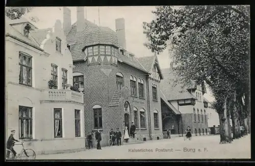 AK Burg a. F., Kaiserliches Postamt