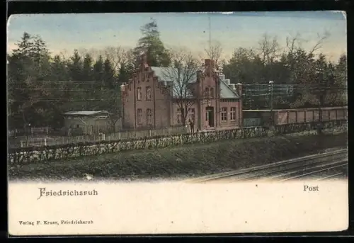 AK Friedrichsruh, Bahngleise am Postamt