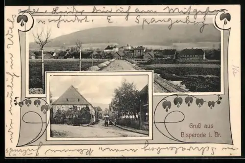 AK Bisperode i. Br., Gesamtansicht und Strassenpartie