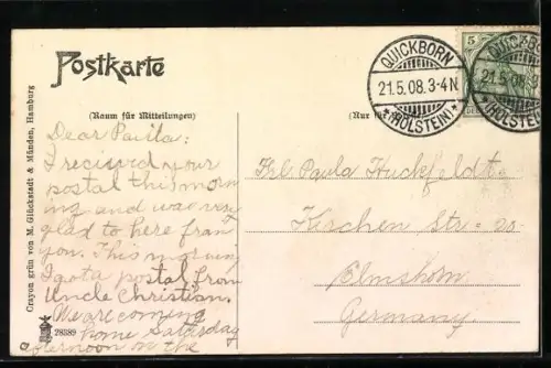 AK Quickborn, Kaiserl. Postamt