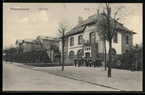 AK Friedrichsort, Kaiserliches Postamt und Schule