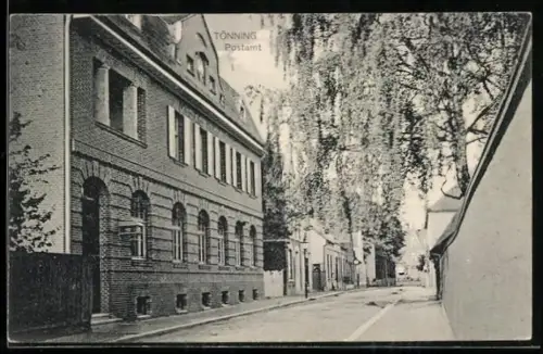 AK Tönning, Strassenpartie am Postamt
