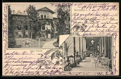 AK Kirchheim u. T., Villa Uxkull mit Garten