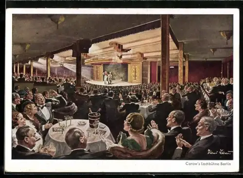 AK Berlin, Carow`s Lachbühne, Strasse am Weinbergsweg 19