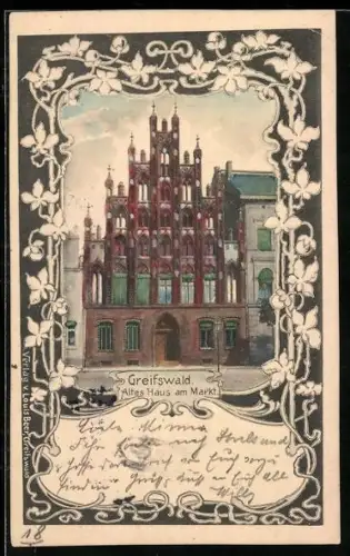 AK Greifswald, Altes Haus am Markt