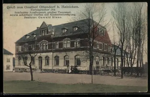 AK Ottendorf b. Hainichen, Gasthof von Oswald Riese