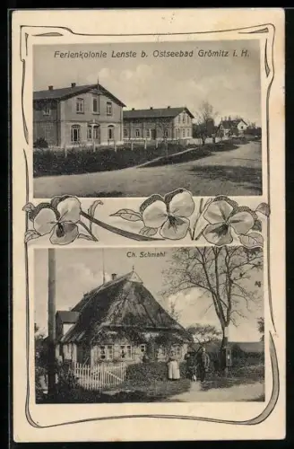 AK Grömitz i. H., Ferienkolonie Lenste, Gasthaus Ch. Schmal