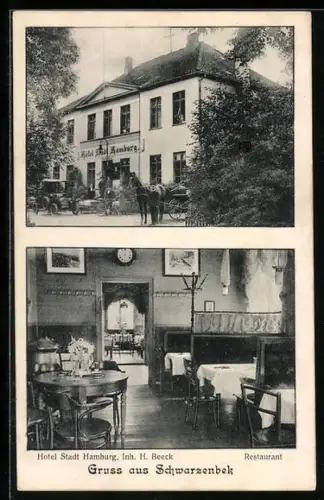 AK Schwarzenbek, Hotel Stadt Hamburg, Inh. H. Beeck