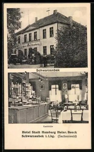 AK Schwarzenbek, Hotel Stadt Hamburg, Gaststube