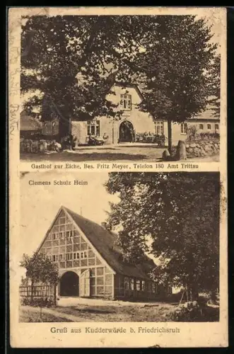 AK Kuddewörde b. Friedrichsruh, Gasthof zur Eiche, Clemens Schulz Heim