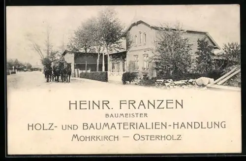 AK Mohrkirch /Osterholz, Holz- und Baumaterialienhandlung von Heinr. Franzen